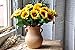 Charmly Artificial Sunflowers 5 Pcs Long Stem Fake Sunflowers Artificial Silk Flowers for Home Hotel Office Wedding Party Garden Decor 23.5'' High