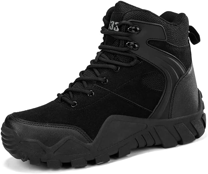 LIULIULIFE Military & Tactical Boots for Men, army Lightweight Combat Boots Men
