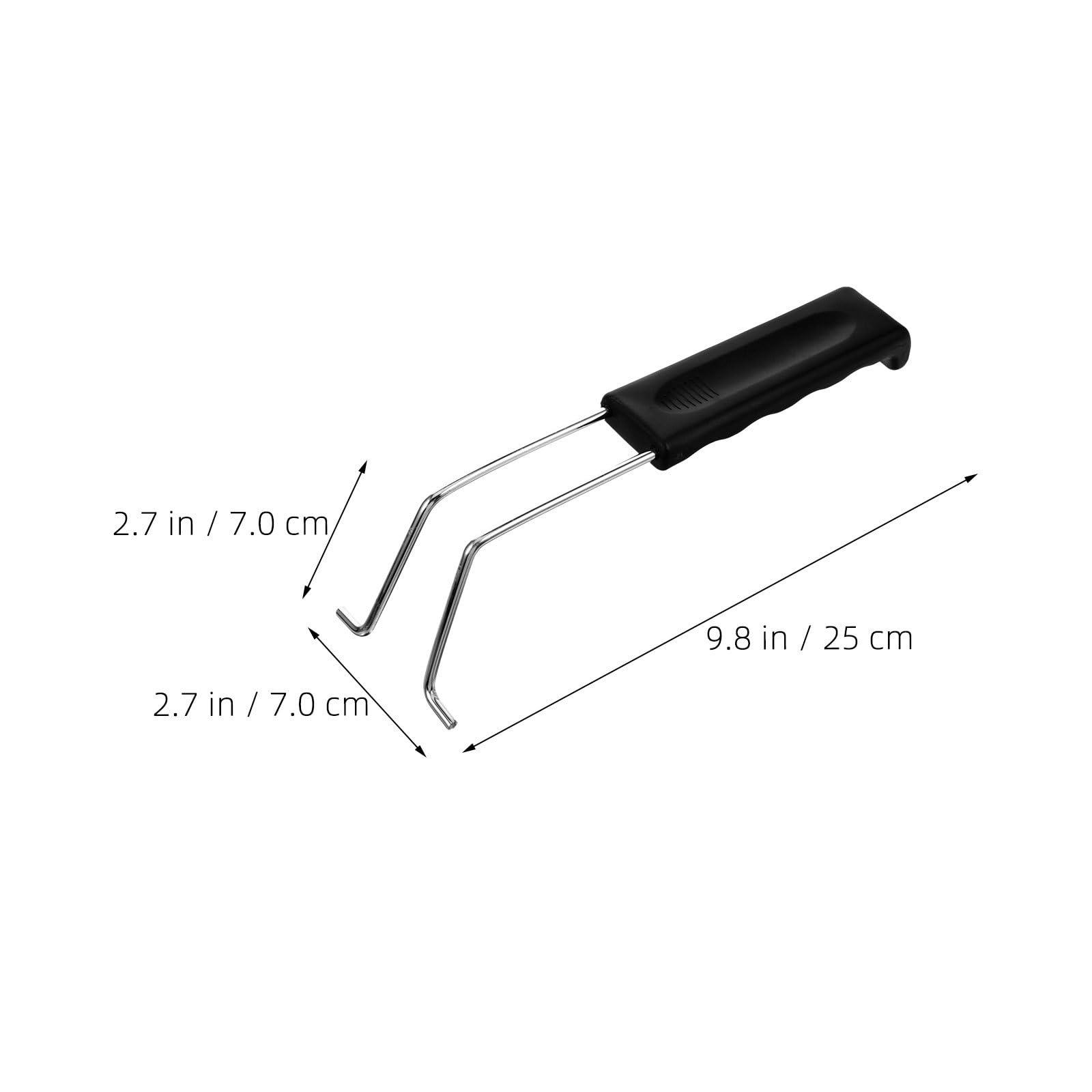 Manico di Ricambio per Cestello per Friggere da 3 Pezzi: Manico Antiscivolo per Friggitrice, Facile da Impugnare, Cestello in Metallo Resistente Al Calore, Parte per Friggitrice per Cucina