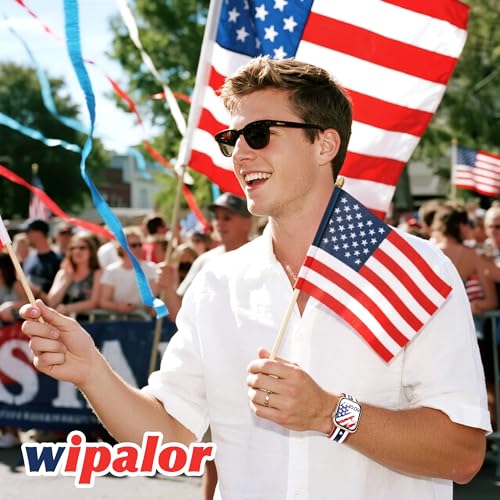 Image of wipalor 4th of July Band for Apple Watch Bands for Women Men 42mm 44mm 45mm 46mm 49mm, Cute Holidays Fourth of July iWatch Bands for iPhone Watch Bands Series 11 10 9 SE 8 7 6 5 4 3 Ultra-Patriotic