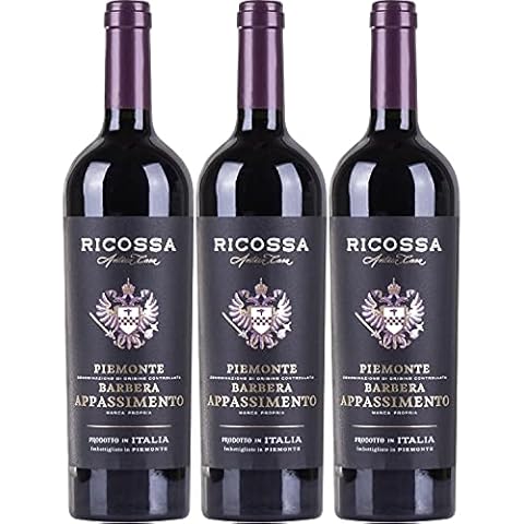 Ricossa Barbera DOC Appasimento Rotwein Wein halbtrocken Italien I Visando Paket Cover