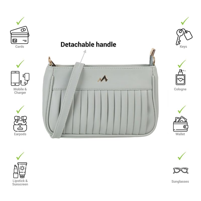 Image of Metro Faux Leather Premium Zipper Casual Sling Bag For Women