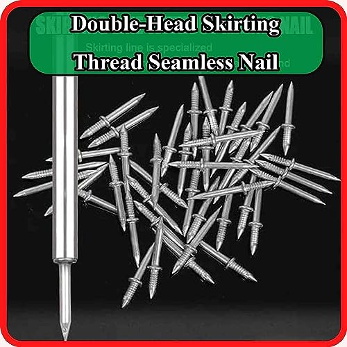 Clavos sin marca para zócalos de doble cabeza Shakven, tornillos invisibles de doble extremo para baseboard, clavos especiales para zócalos miniatura 6