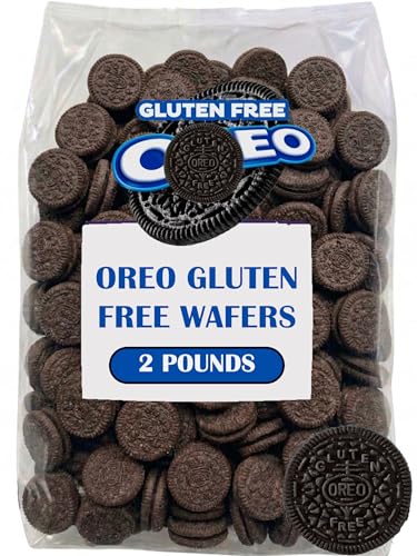 Oreeo Gluten Free Chocolate Wafers, 2 Lbs Bulk, 3-Inch Oreeo Chocolate Flavored Cookie Tops Only, Without Cream, Made With Real Cocoa, For Ice Cream Sandwich, Baking, Dessert Decorating, Milkshakes Mix-In Ingredient