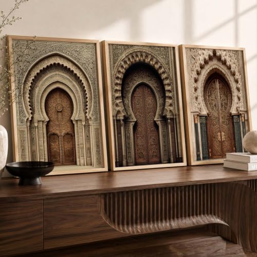 Image of kotart Traditional Indian Wall Art Paintings | Wall Posters With frames | Framed Painting for Living Room Home Room Bedroom Office Decor Set of 3 (14x20 Inch)