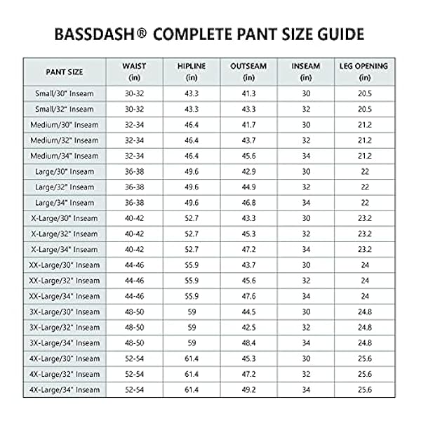 BASSDASH Ventilerande vattentäta regnbyxor för män, lätta med 1/2-dragkedja på benen för fiske, paddling, vandring