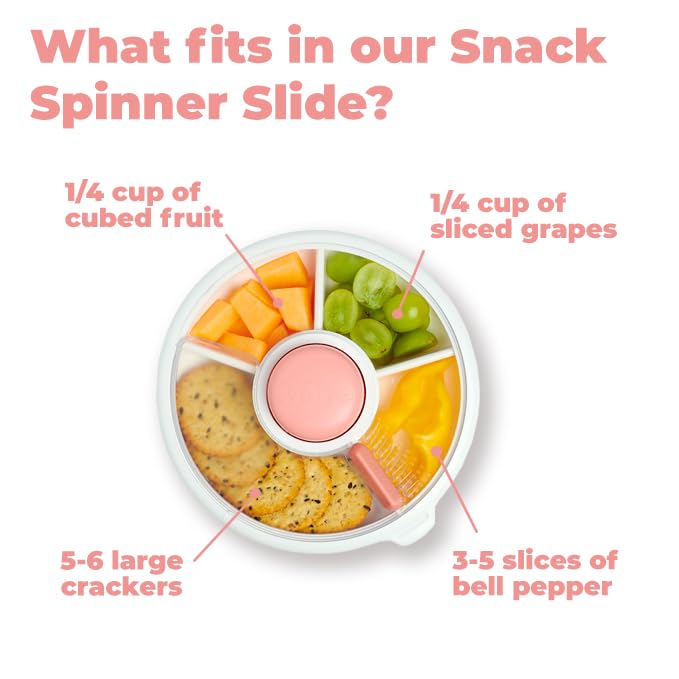GoBe Kids Small Snack Spinner Slide Bundle with Hand Strap and Sticker Sheet