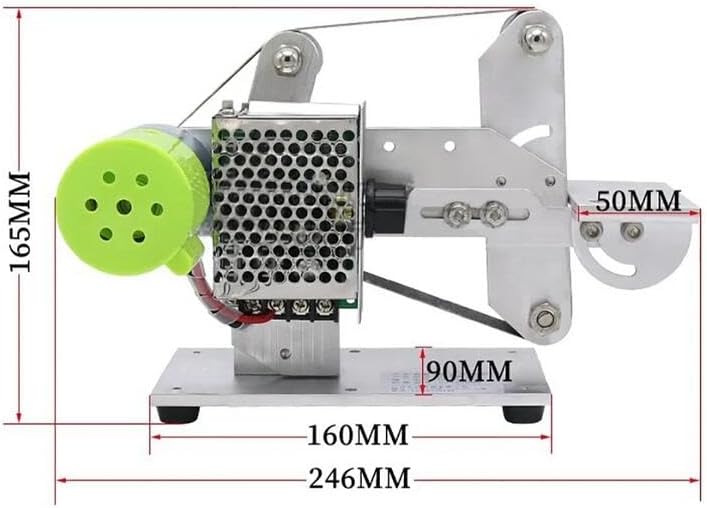 Mini Fixed Angle Knife Sharpener Belt Sander Machine Belt Sander Polisher Polishing Machine with 360W Power Adapter 533x30MM