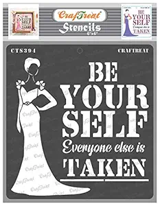 Word Stencils for Craft and Art - Be Yourself - Quote Stencils for Craft - Home Decor Stencil - Wall Stencil Painting for Home Decoration - Home Decor Word Stencils