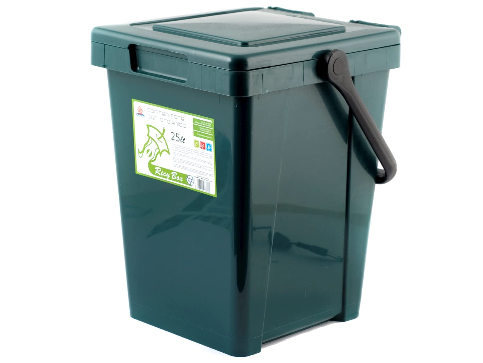 Home Minmax+ Contenitore per Organico, Plastica, Verde, 25 Litri