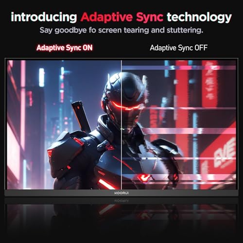 KOORUI G2721P 27 Inch Gaming Monitor,200Hz, IPS, QHD 1440P, 1ms, HDR 400, Adaptive Sync, VESA Mountable, HDMI/DP, Low Blue Light, 99% SRGB - Afbeelding 5