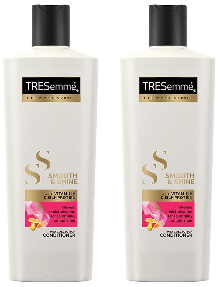 TRESemmé Tresemme Smooth & Shine Fresh Frizzy Conditioner 335 Ml, With Biotin & Silk Proteins For Silky Smooth Hair – Deeply Moisturises Dry & Frizzy Hair, For Men & Women’s (2 Count)