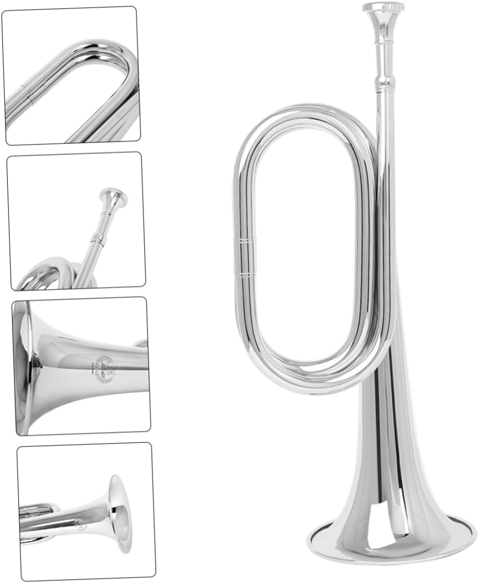 BESTonZON Beginner Bugle Trumpet Soft Practice Mute Bugle Horn for Orchestra Band c Tuning Music Instrument