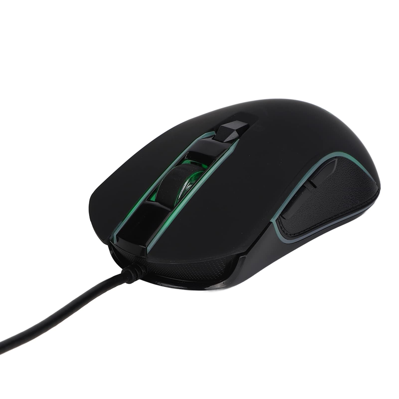 Denash Mechaniczne Przewodowe Podświetlanie RGB Keyboard Mysz Myszka do Akcesoriów Komputerowych z Niebieskimi Przełącznikami i 12 Klawiszy Multimedialnych, Odpowiednie dla Graczy i Entuzjastów,