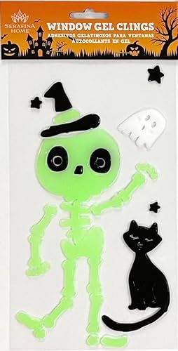 Miniatura 10 de Calcomanías de gel navideñas navideñas copos de nieve de muñeco de nieve personajes de invierno pingüino oso polar decoraciones para hogar oficina