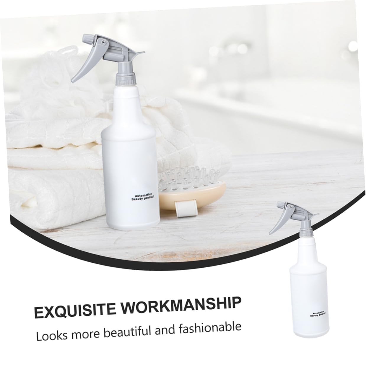 PartyKindom 2Pcs Car Cleaning Spray Bottles Nozzle Sprayer for Auto Detailing Convenient Filling Design Durable Water Cleaner for Home