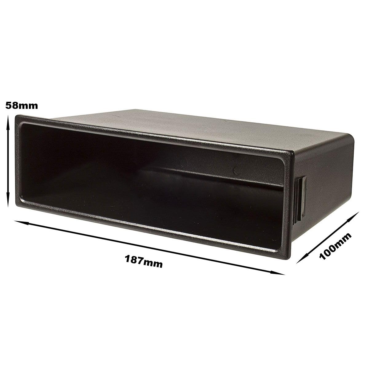 tomzz Audio 2400-007 samochodowa uniwersalna pó?ka do przechowywania, rama radiowa 1-DIN 187 x 58 x 100 mm