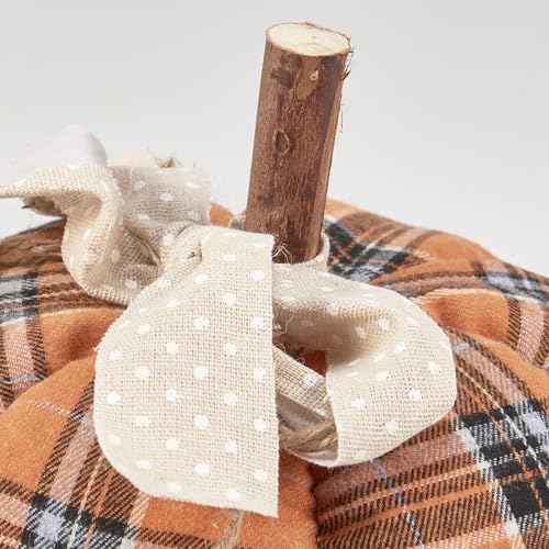 Primitivesbykathylargeorangeplaidpumpkin  Urban Country Home Decor Primitives by kathy large orange plaid pumpkin  urban country home decor