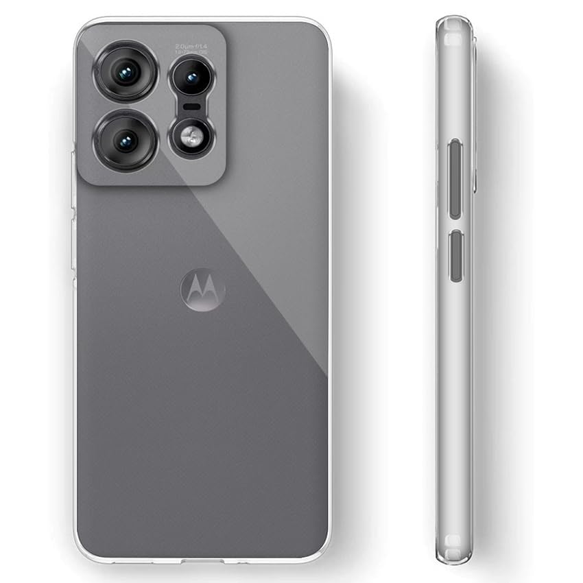 Image of for Moto Edge 50 pro Case,Moto Edge 50 pro Phone Case Clear Transparent TPU Shock-Absorption Flexible Cell Phone Cover for Moto Edge 50 pro - Transparent
