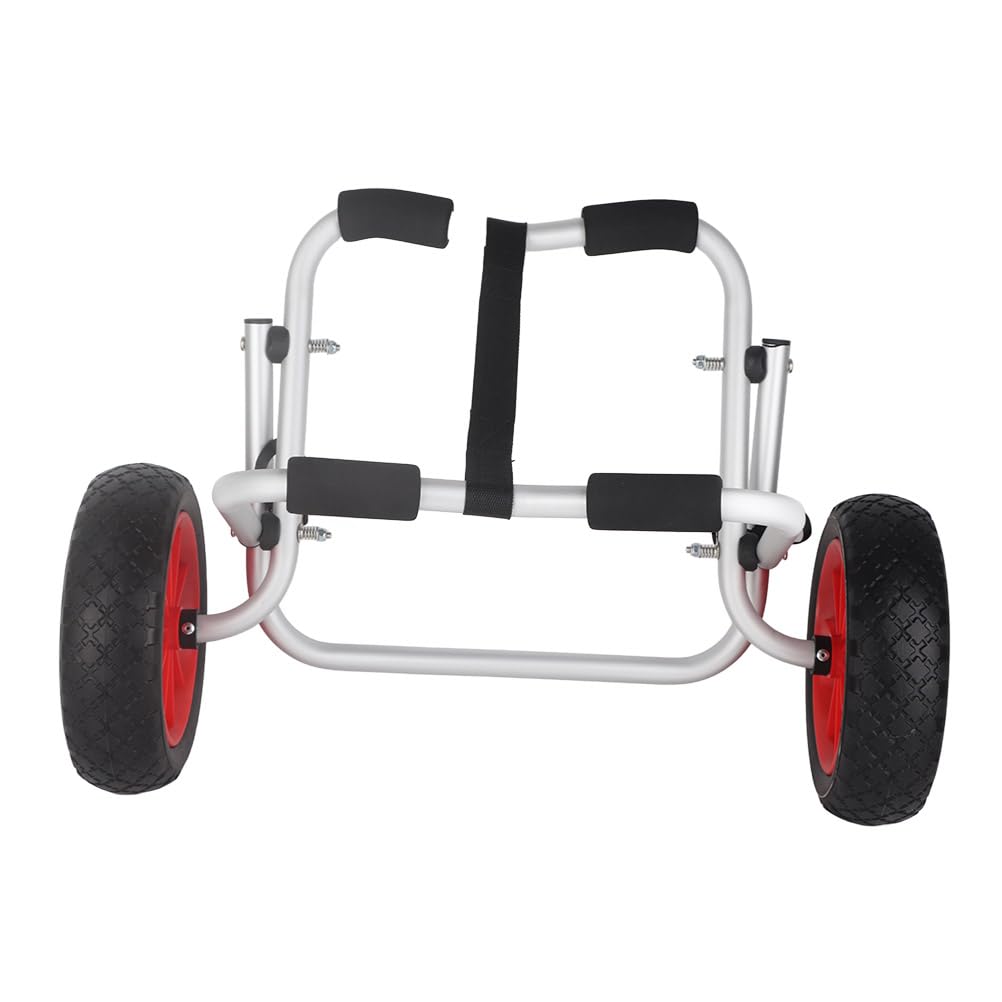 Aramox Wózek do Transportu łodzi, Lekki Aluminiowy Składany Wózek na Kajaki, Udźwig 70 Kg do Spływów Kajakowych