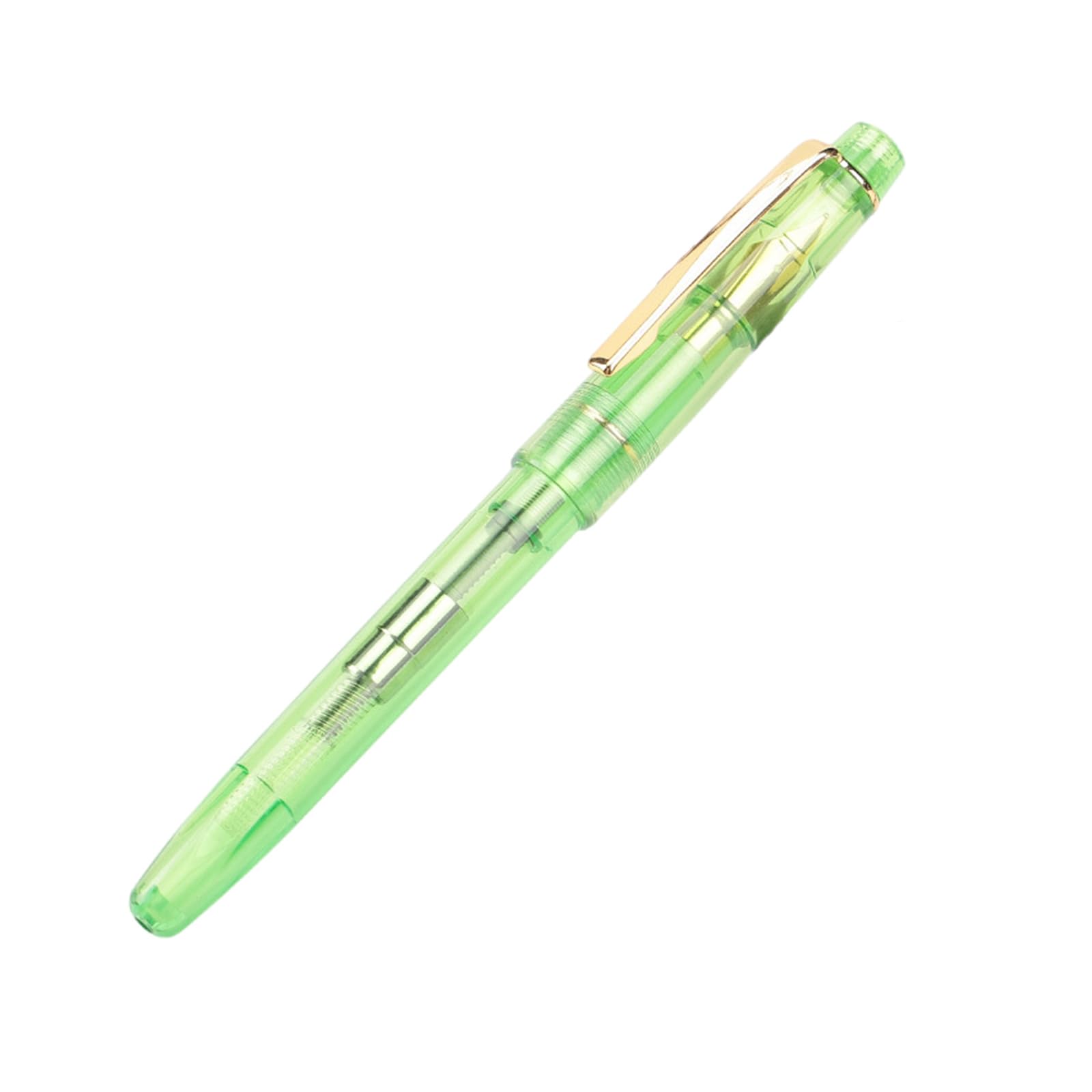 Kalttoy Transparent Green Fountain Pen Smooth Writing Pen Caligraphy Colored Inks 0.5Mm Calligraphy For School Writing Fountain Colored Inks