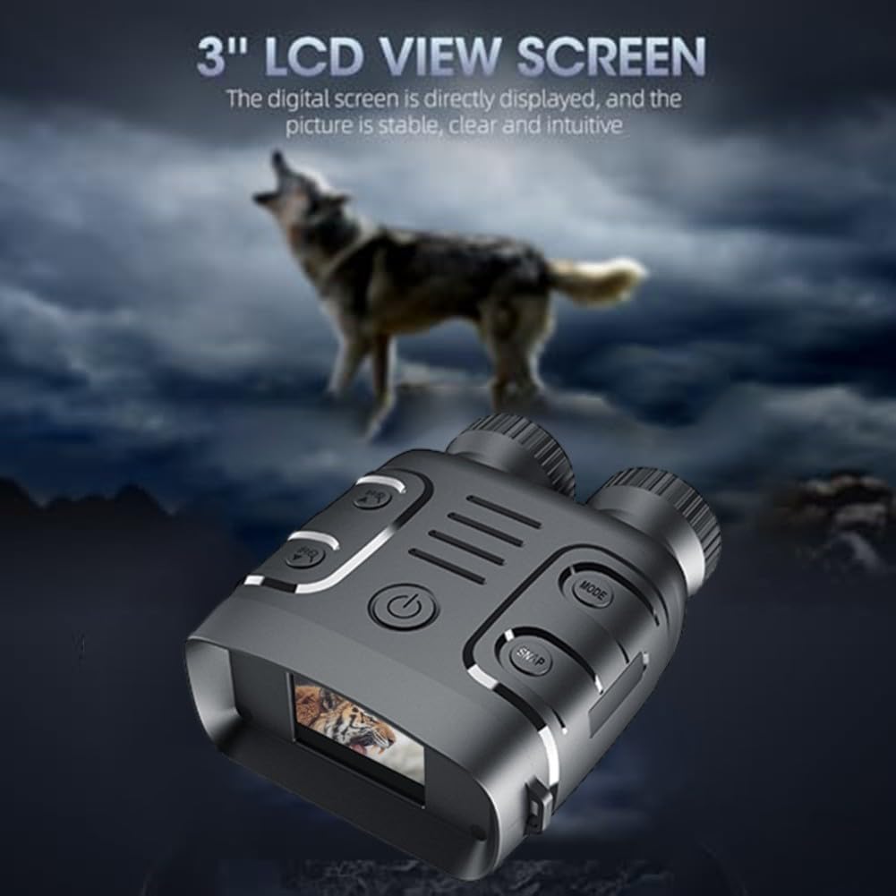 Nachtfernglas 2,5 K, mit 6,1 cm Bildschirm und 800 m Reichweite, für Ultra-HD-Foto-Videoaufnahmen, Infrarot, All-Black, Dual-Use Tag Nacht Gerät