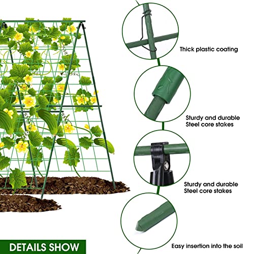 Faltbares Gurken Rankgitter, Gurken Rankhilfe, Gitternetz Kletterpflanzen Rankgitter, Rankhilfe Tomaten, Premium Ranknetz, für Kletterpflanzen im Freien, Gurken