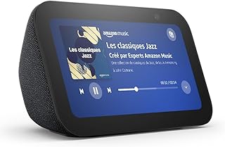 Echo Show 5 (Nouvelle génération) | Écran tactile connecté compact avec Alexa pour le contrôle de votre maison connectée et bien plus | Anthracite
