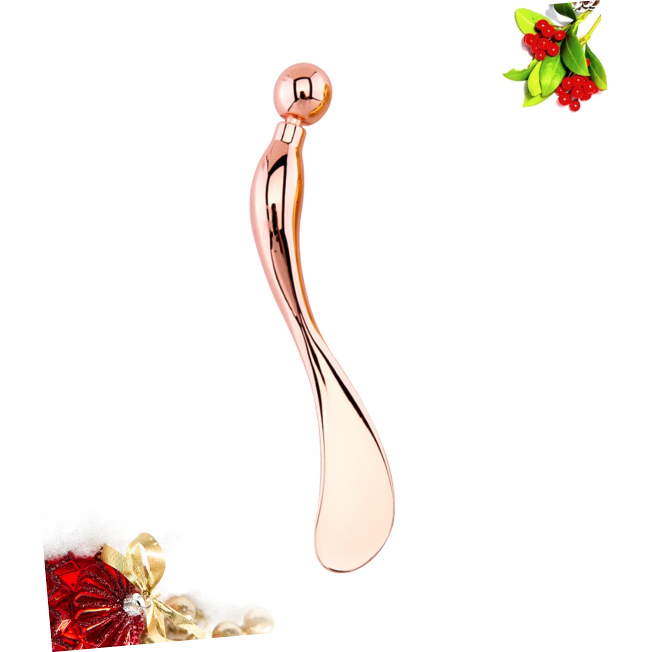 TOVINANNA Elegant Zinc Spoon for Eye Massage Guasha Face Tool Fatigue Relief Promotes Blood Circulation Makeup Application