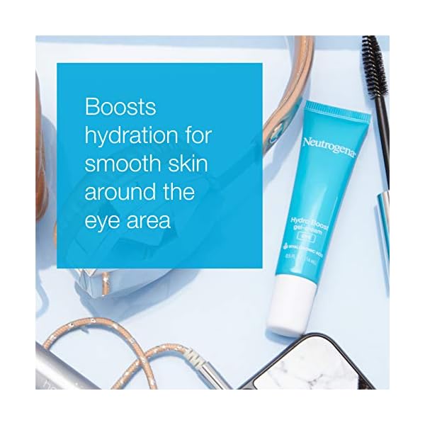Neutrogena-Hydro-Boost-Hydrating-Gel-Eye-Cream-with-Hyaluronic-Acid-Dermatologist-Recommended-Water-Gel-Under-Eye-Cream-Oil-Dye-Fragrance-Free-05-Fl-Oz Neutrogena Hydro Boost Under Eye Cream, with Purified Hyaluronic Acid, Keeps Under Eye Area Looking Smooth & Hydrated, Fragrance Free and Non-Comedogenic, 0.5 oz