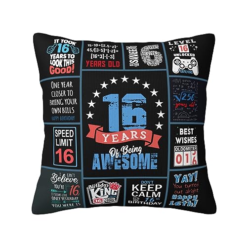 ZUMBULKJ Regalo di compleanno per ragazzo di 13 anni (45,7 x 45,7 cm, 16 anni ragazzo blu)