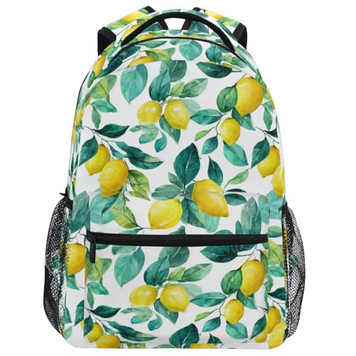 Pfrewn Kids Lemon Yellow Citrus Fruits (40) Backpacks for Girls Boys Lightweight Backpack for Students School 16