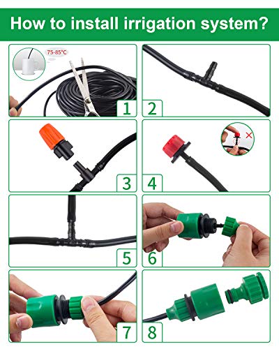 image for MSDADA Garden 50Ft Automatic Micro Irrigation System, 1/4