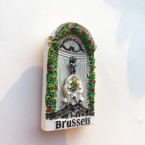 Brussels Belgium 3D Fridge Magnet Travel Souvenir Gift Home Kitchen Decoration Magnetic Sticker, Brussels Belgium Refrigerator Magnet Collection