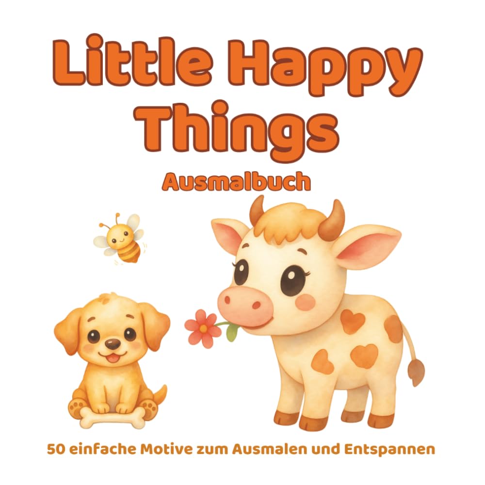 Little Happy Things - Ausmalbuch: 50 einfache Motive zum Ausmalen und Entspannen.