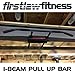 Firstlaw Fitness - 600 LBS Weight Limit - I-Beam Pull Up Bar - Long Bar with Bent Ends - Durable Rubber Grips - RED Label - Made in The USA!
