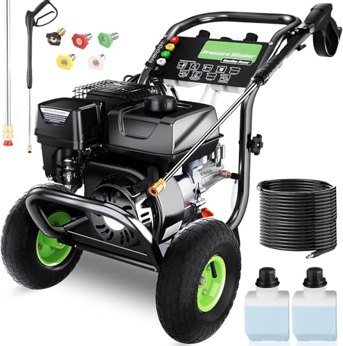 4200PSI P*ressure Washer Cleaner 4.0GPM Gas Po*wer Washer Gas Powered Washing Machine Commercial High Washer Cleaner withHose&5 Nozzles for Patio Garden Yard Vehicle EPA/CARB/ETL