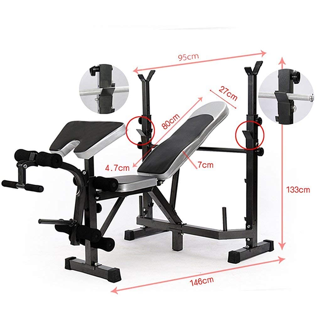 Ławka z hantlami regulowana ławka do ciężarów wytrzymała składana ciężarki ławka treningowa ramię klatka piersiowa prasa do siedzenia sztanga fitness trening całego ciała regulowane ćwiczenia