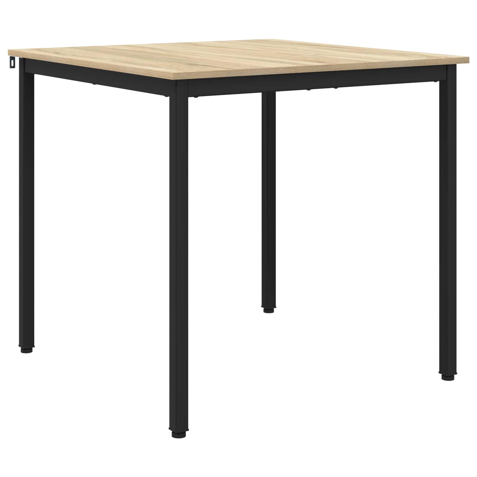 Kwadratowy stół do jadalni 80 x 80 x 75 cm drewno drewno dąb sonoma czarna