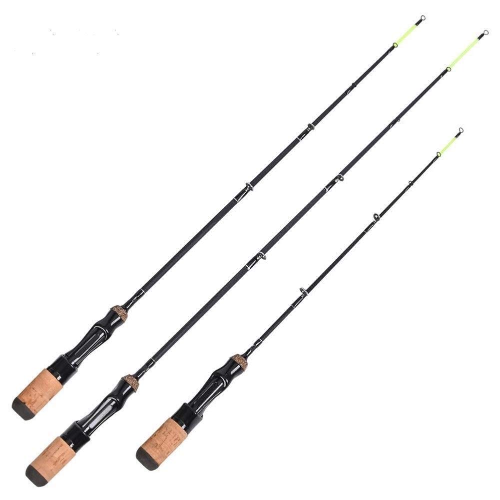Pesca de Carbono Varillas Hielo caña Pescar Pequeño Banda Polo Mini mar Caña