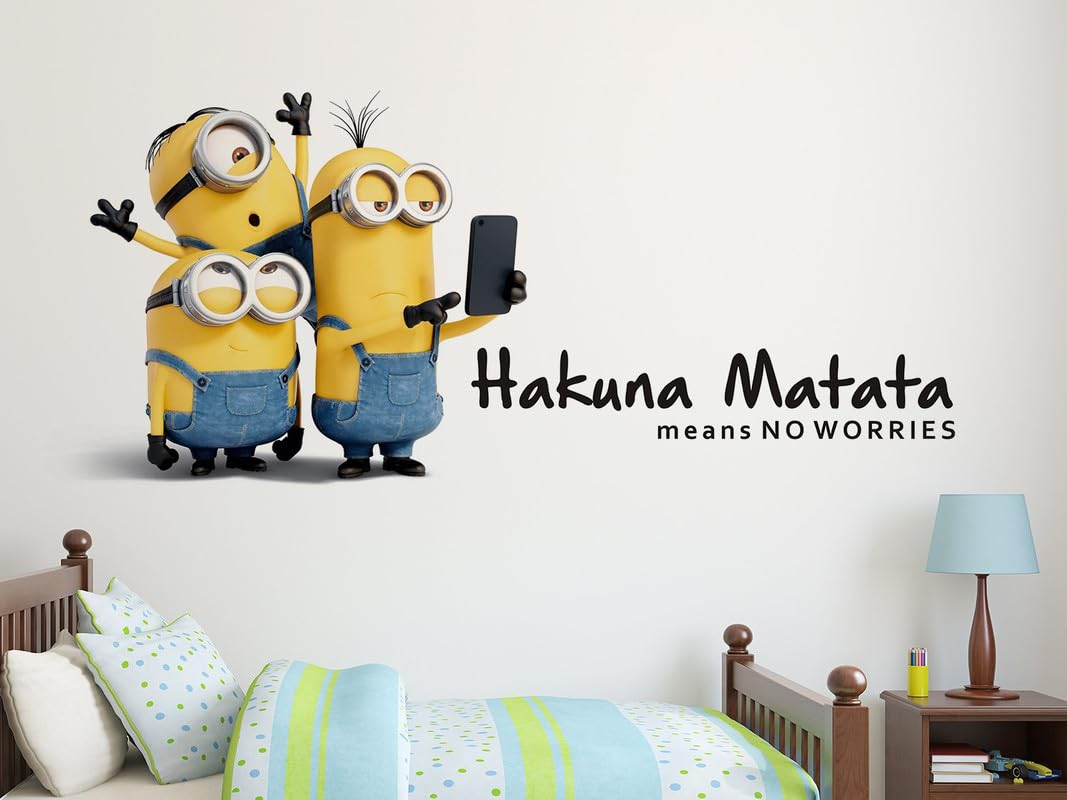 Sky Decal No Worries (Selfie with Friends) Hakuna Matata ' Wall Sticker (Vinyl, 60 cm x 150 cm, Multicolour)