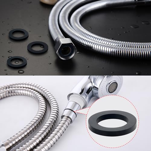 YIXISI 60 PCS Hose Washers Kit, Rubber Tap Seal Plumbing Gaskets, Seal O Ring Gasket, Shower Hose Rubber Washers - Image 4