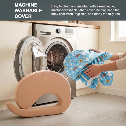 Image of BAYBEE Feeding Pillow for New Born Baby with Foldable Breastfeeding Cover | Feeding Cover for Nursing Mom with Adjustable Velcro & Back Support | Nursing Pillow with Removable & Washable (Blue)