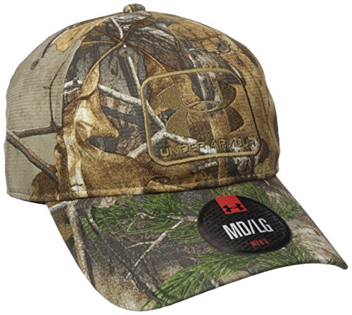 Under Armour Men's Camo Stretch Fit Hat, Realtree Ap-Xtra/Saddle, Large/X-Large