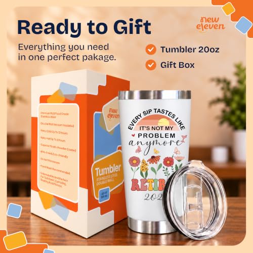 NewEleven Retirement Gift For Woman 2026 - Cute Going Away Gift, Farewell Gifts For Coworkers Women, Her - Goodbye Gifts For Coworkers, Retirement Gifts For Women, Boss - 20 Oz Tumbler - Image 5