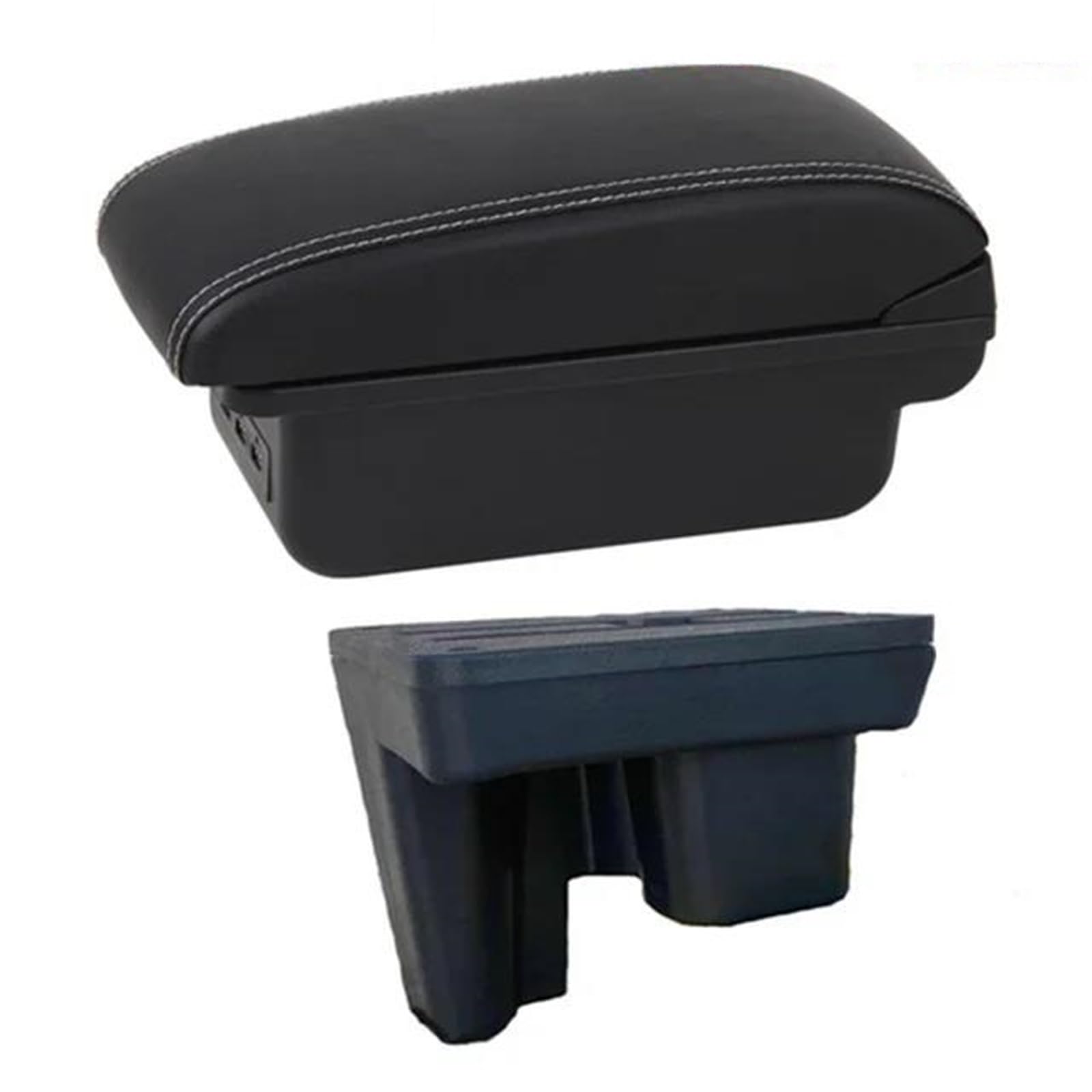 Dtsgcx C1 White Line Car Center Console Armrest Storage Box Modification Retrofit Leather Interior Accessories For Hilux(C1 White Line)