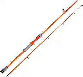 Vara de pesca ultraleve 1,65 m/1,8 m, fibra de carbono, 2 seções para água doce e água do mar, surfe, vara de pesca