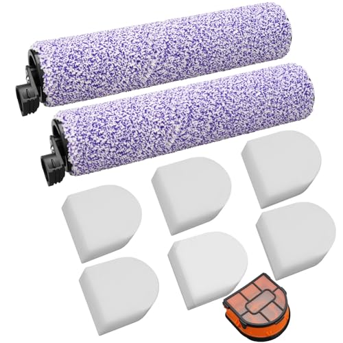 Herosky HydroVac Replacement Brush Roller Filter kit for Shark AW261 WD261 WD101 AW302 WD161 WD201 WD100 WD200 WD101 HydroVac 3 in 1 Vacuum, Compare part WDFF1 WDB1