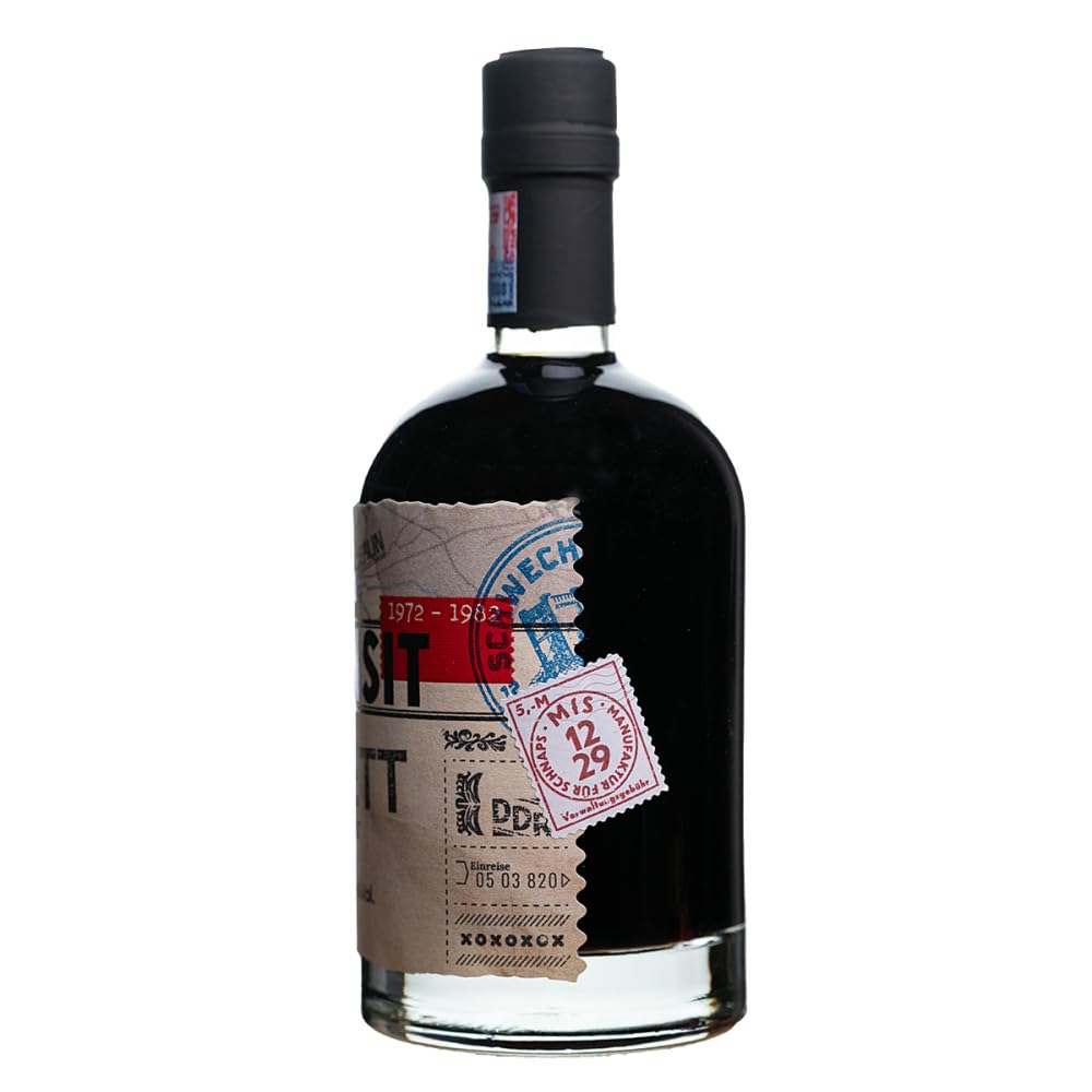 Brikett Lakritz Likör 6x0.5l (25% Vol) No. 5558 - RATION | Lakritzlikör | 6 Flaschen a 500ml | F5-Transit | Schwechower Brennerei (1229)