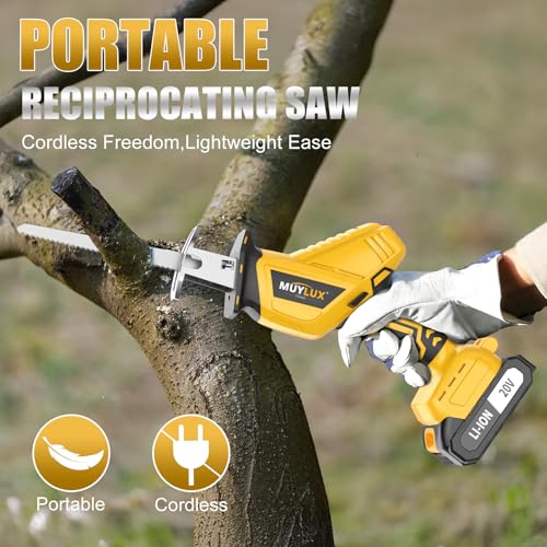 Cordless Reciprocating Saw with 2 Batteries